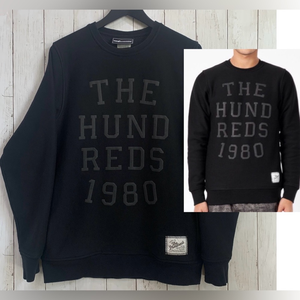 The Hundreds Sweater Mens Sz M Black 1980 Streetwear HipHop Pockets Swag Cotton